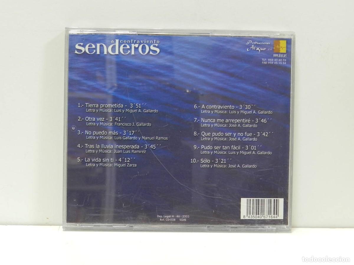 CDs de m&uacute;sica: DISCO CD. Senderos &ndash; A Contraviento. COMPACT DISC. - Foto 2