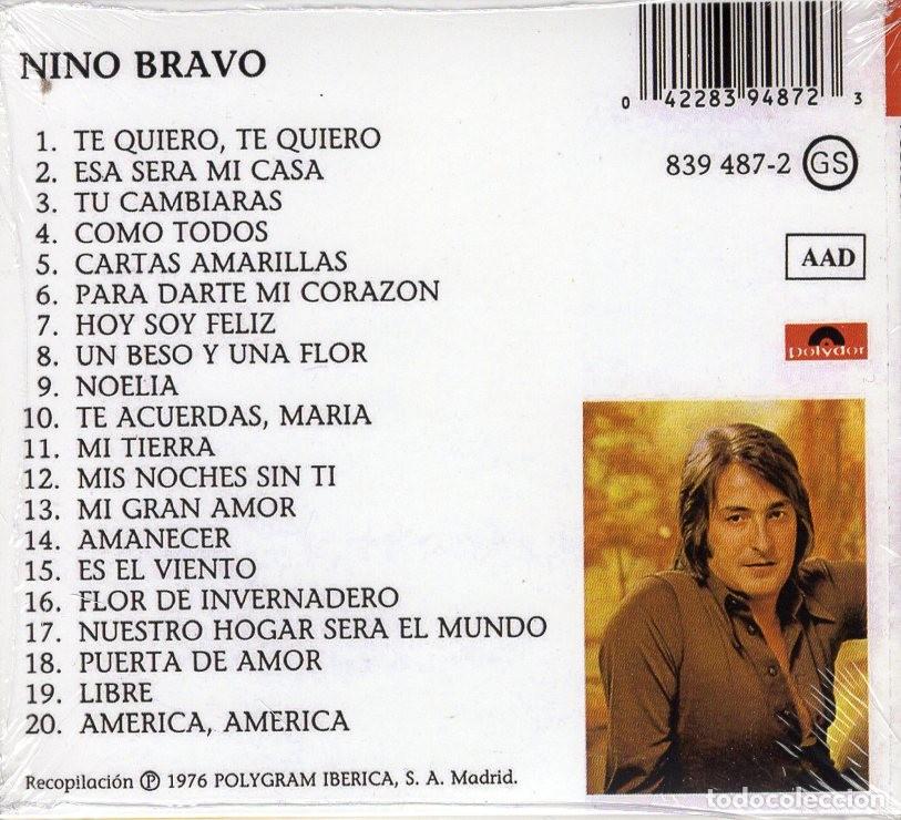 CDs de m&uacute;sica: NINO BRAVO CD - 20 CANCIONES - Foto 2