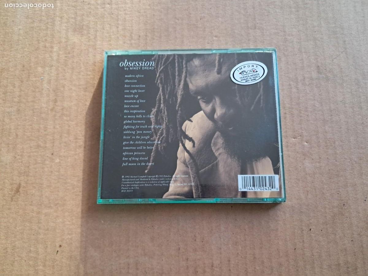 CDs de m&uacute;sica: MIKEY DREAD - OBSESSION CD 1992 REGGAE - Foto 3
