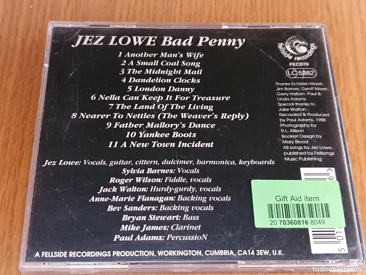 CDs de m&uacute;sica: CD Jez Lowe&nbsp;&ndash;&nbsp;Bad Penny - 1995 UK - Foto 4