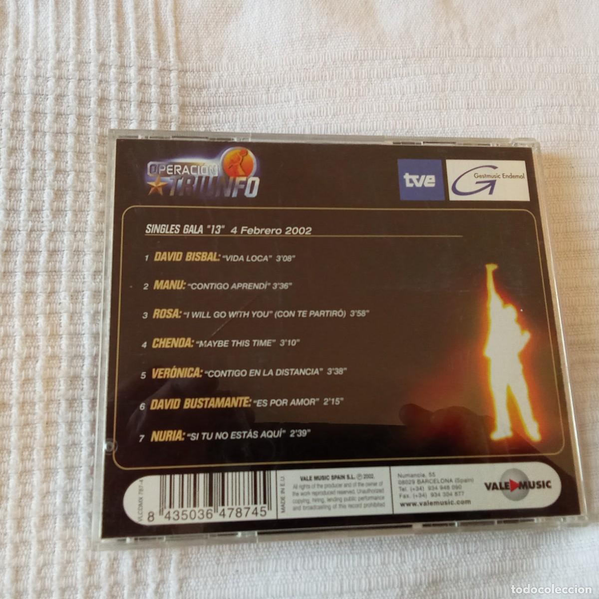 CDs de m&uacute;sica: operacion triunfo 2002 gala 13 - Foto 3