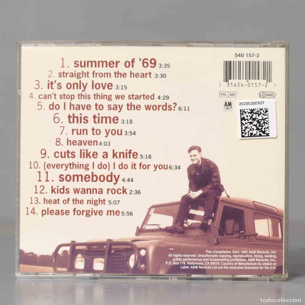 CDs de m&uacute;sica: CD. Bryan Adams &ndash; So Far So Good - Foto 2