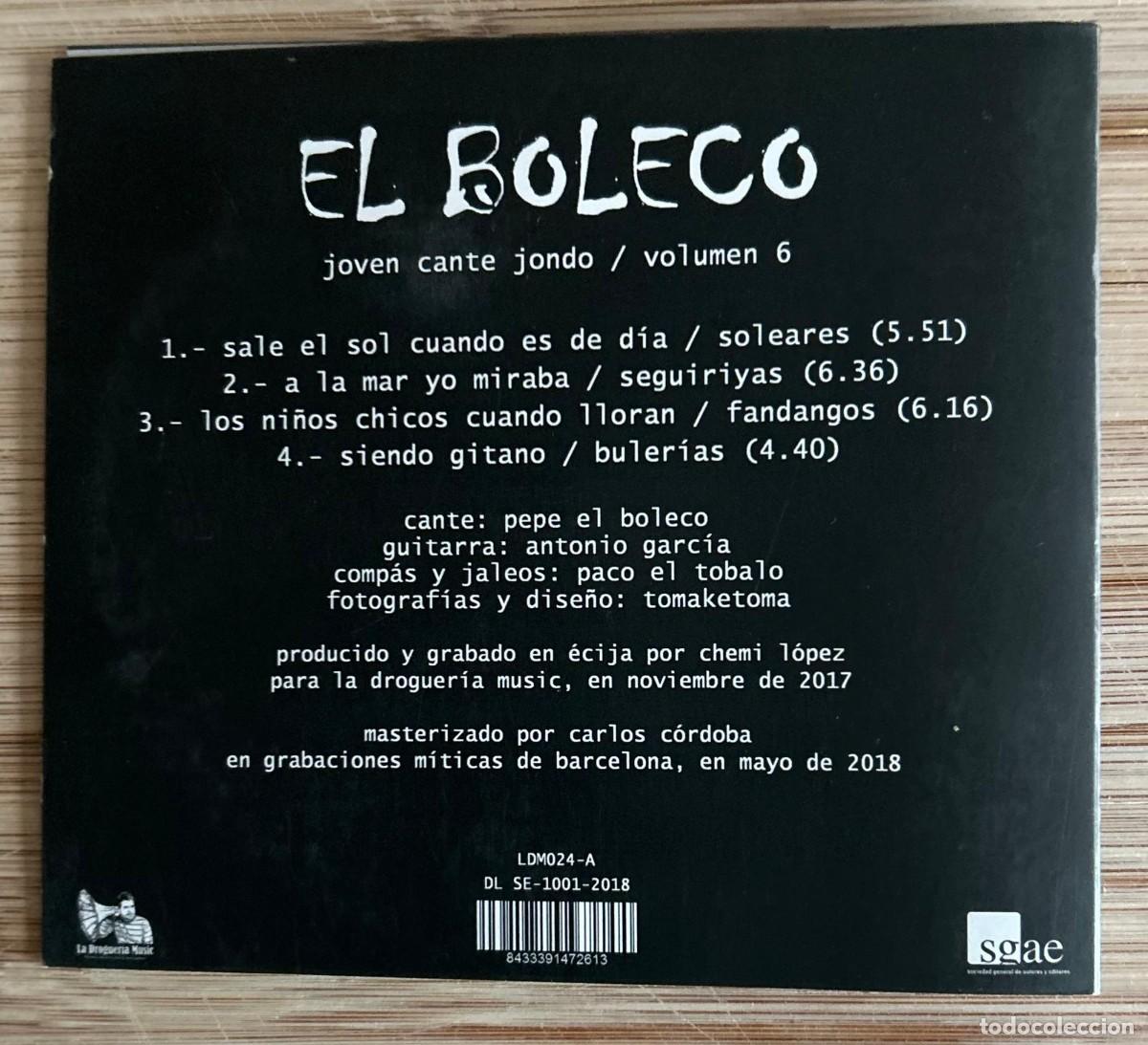 CDs de m&uacute;sica: EL BOLECO - CD - JOVEN CANTE JONDO - Foto 3