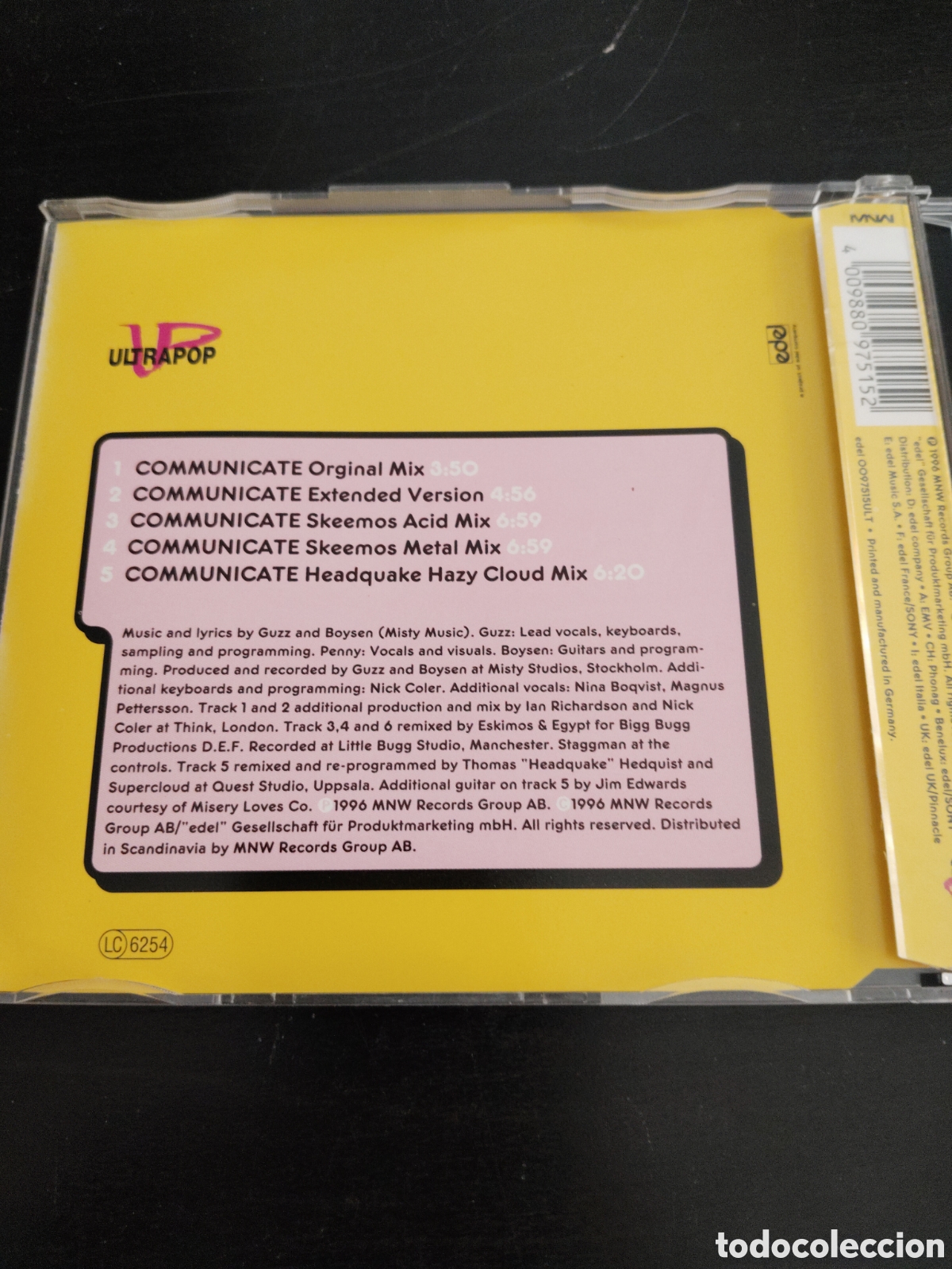 CDs de m&uacute;sica: Plastico&nbsp;&ndash;&nbsp;Communicate. Cd maxi single 1996 Alemania - Foto 3