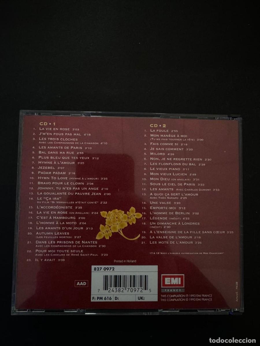 CDs de m&uacute;sica: Edith Piaf 30 Anniversaire 2CD - Foto 2