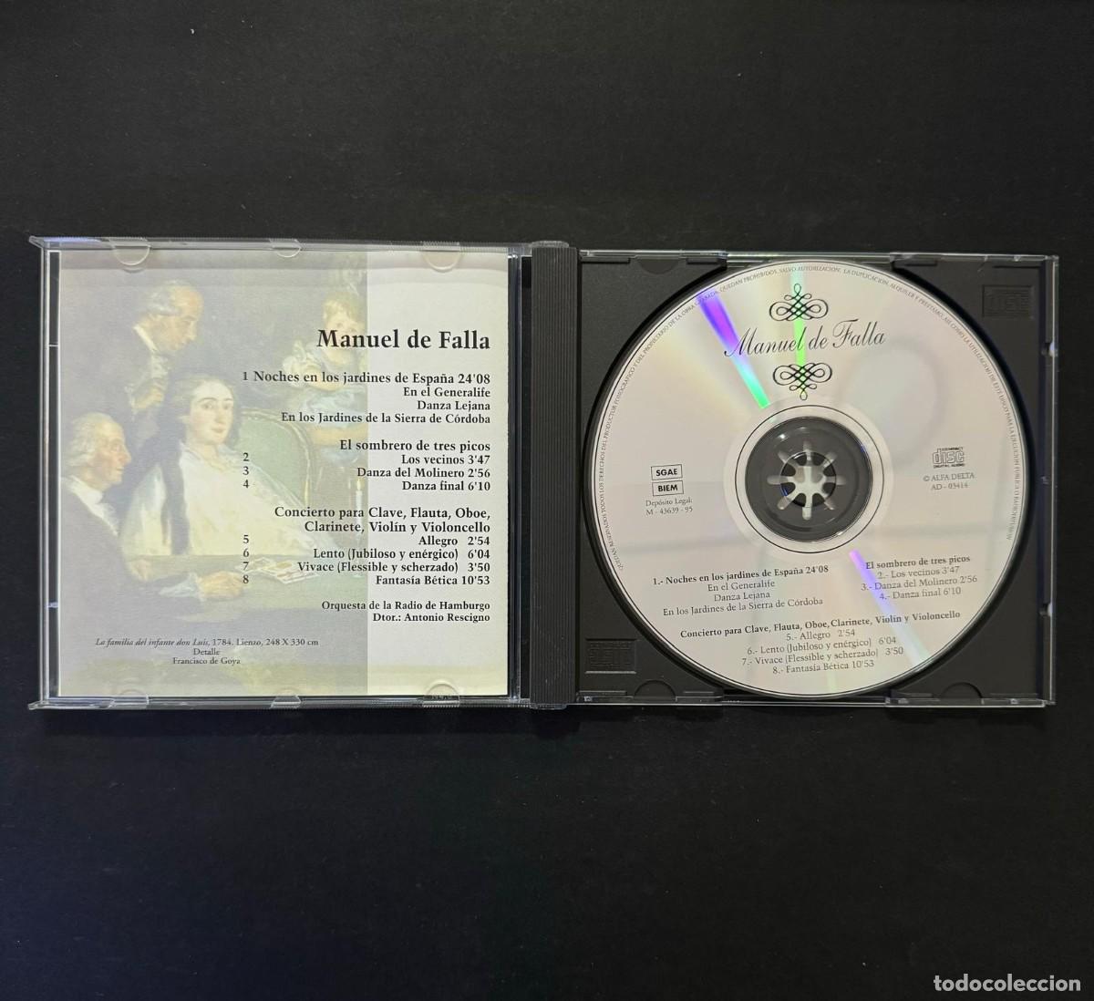 CDs de m&uacute;sica: Tesoros De La M&uacute;sica Manuel De Falla CD - Foto 3