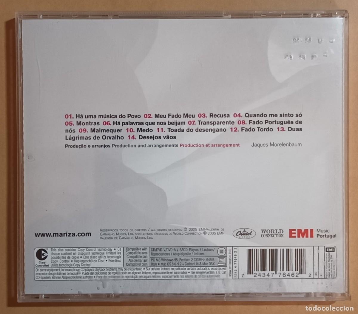 CDs de m&uacute;sica: CD - MARIZA - TRANSPARENTE - Foto 2