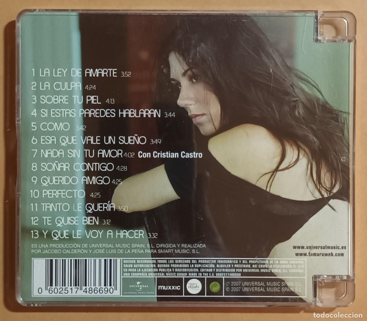 CDs de m&uacute;sica: CD - TAMARA - PERFECTO - Foto 2