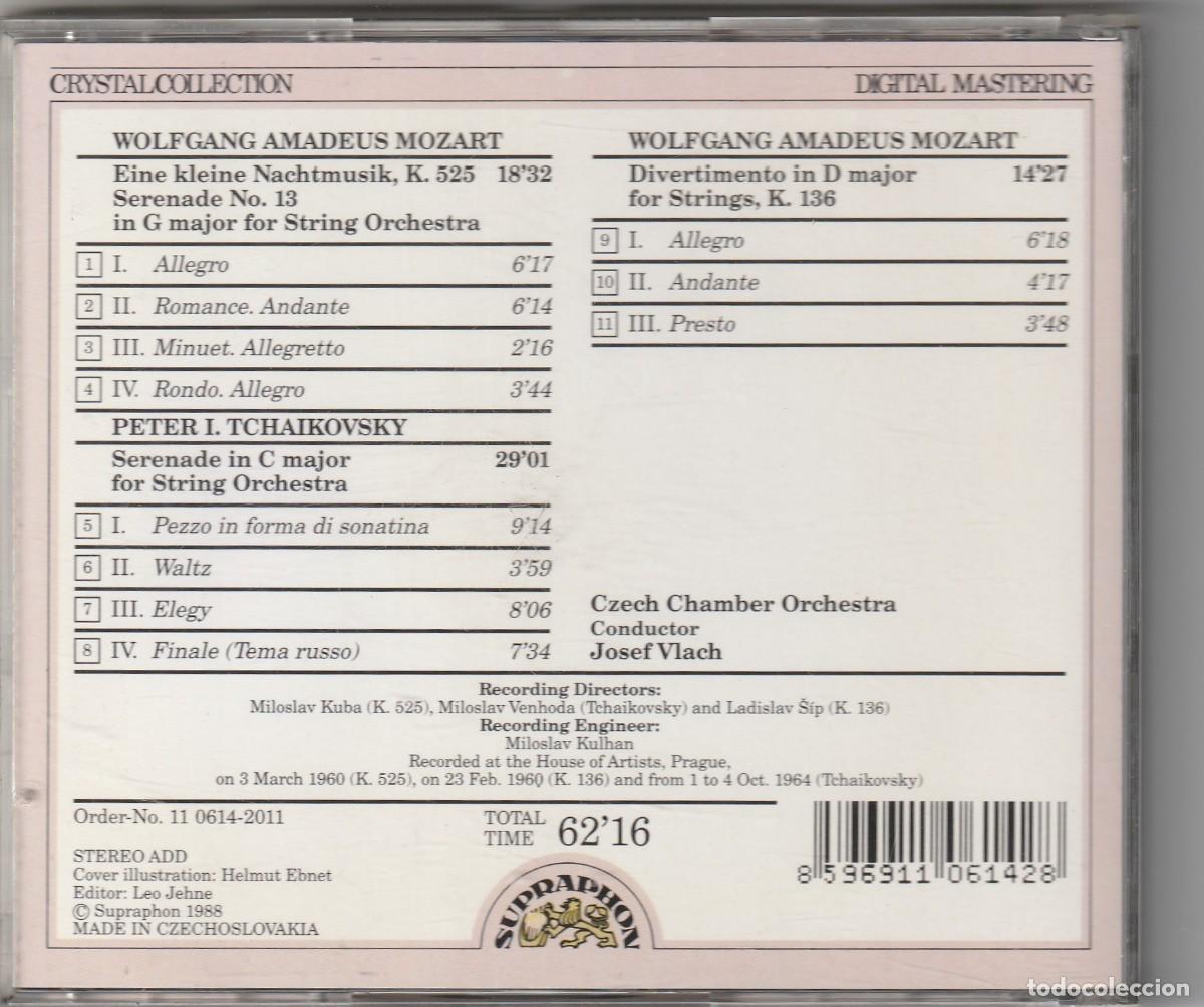 CDs de m&uacute;sica: MOZART - TCHAIKOVSKY (CD SUPRAPHON) JOSEF VLACH - Foto 2