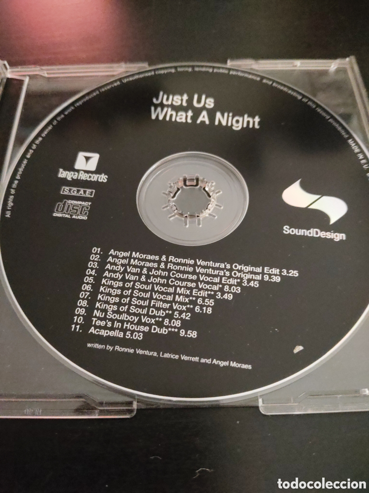 CDs de m&uacute;sica: Just Us&nbsp;&ndash;&nbsp;What A Night. Cd maxi single 2001 Espa&ntilde;a - Foto 2