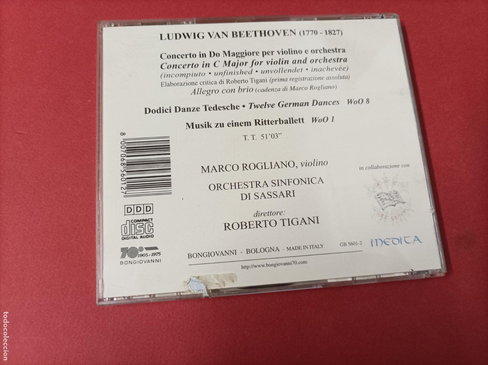 CDs de m&uacute;sica: COMPACT DISC BEETHOVEN CONCERTOPER VIOLINO - Foto 4
