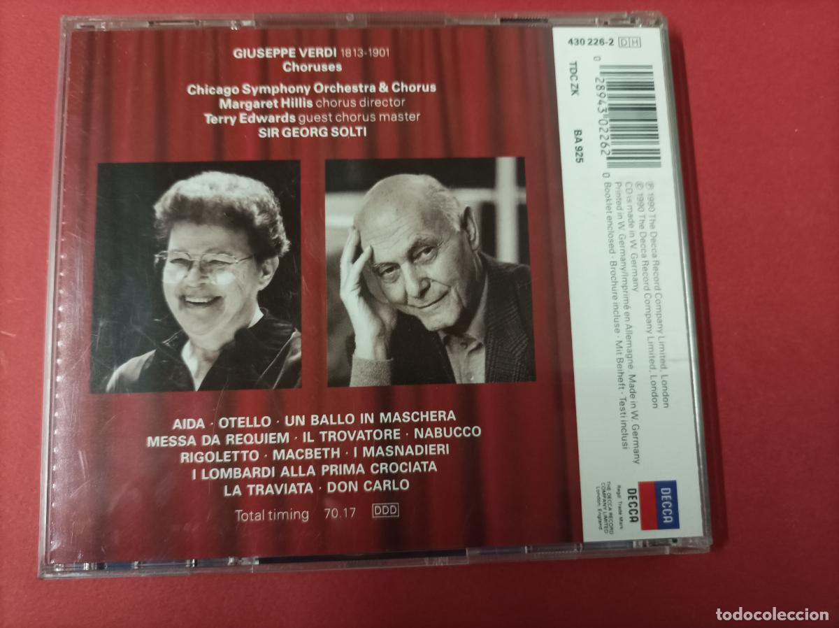 CDs de m&uacute;sica: COMPACT DISC VERDI CHORUSES CHICAGO SYMPHONY ORCHESTRA - Foto 4