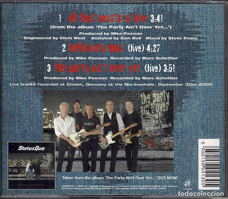 CDs de m&uacute;sica: Status Quo - All That Counts Is Love. CD Single - Foto 2