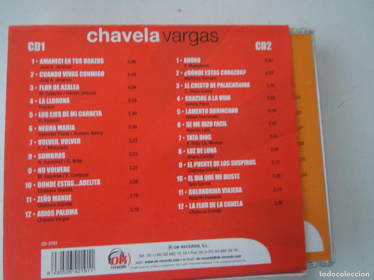 CDs de m&uacute;sica: CHAVELA VARGAS 2-CD,S - OK RECORDS - Foto 8