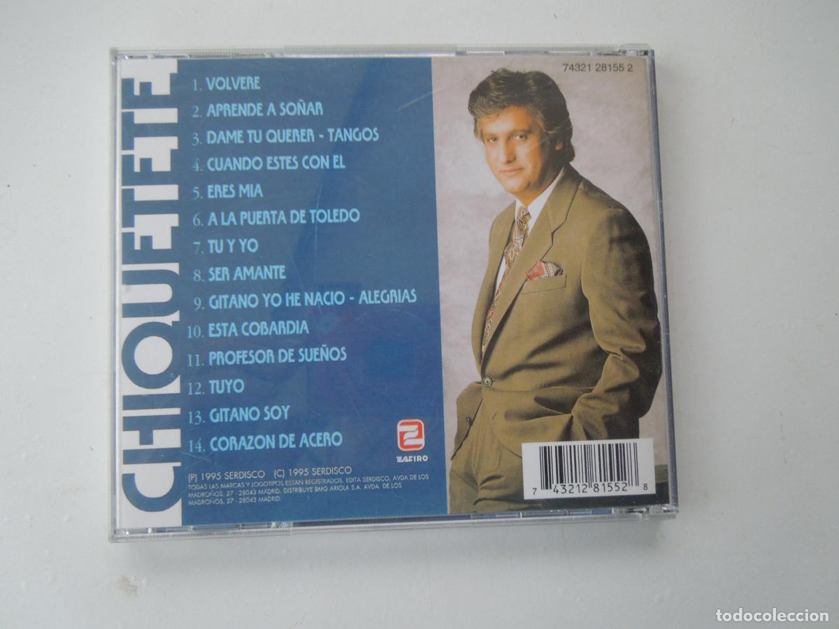 CDs de m&uacute;sica: CHIQUETETE - GRANDES EXITOS - CD 1995 SERDISCO - Foto 3