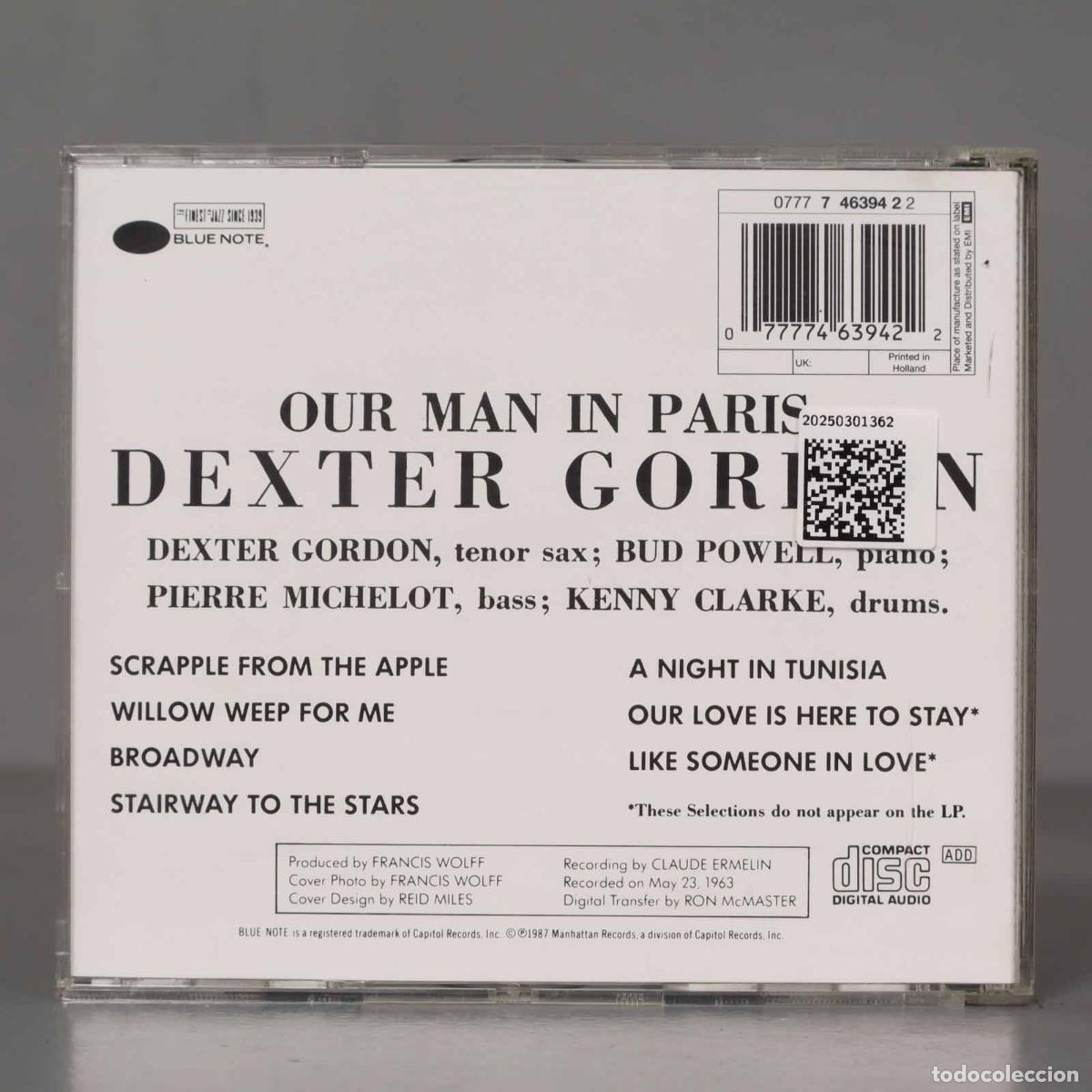 CDs de m&uacute;sica: CD. Dexter Gordon &ndash; Our Man In Paris - Foto 2