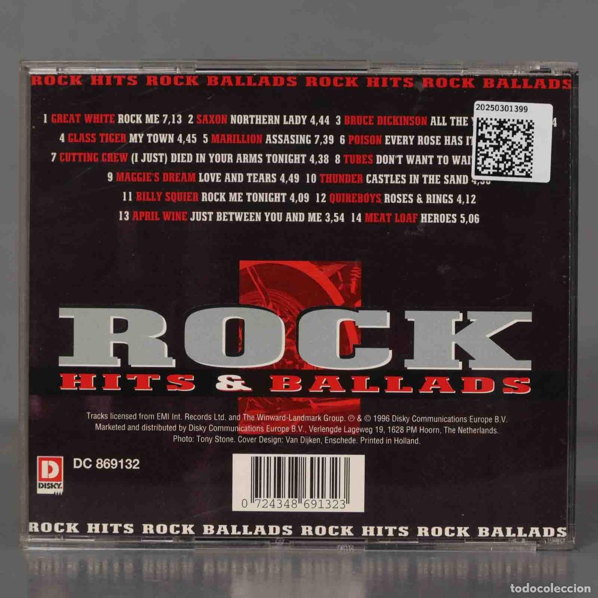 CDs de m&uacute;sica: CD. Rock Hits and Ballads - Foto 2