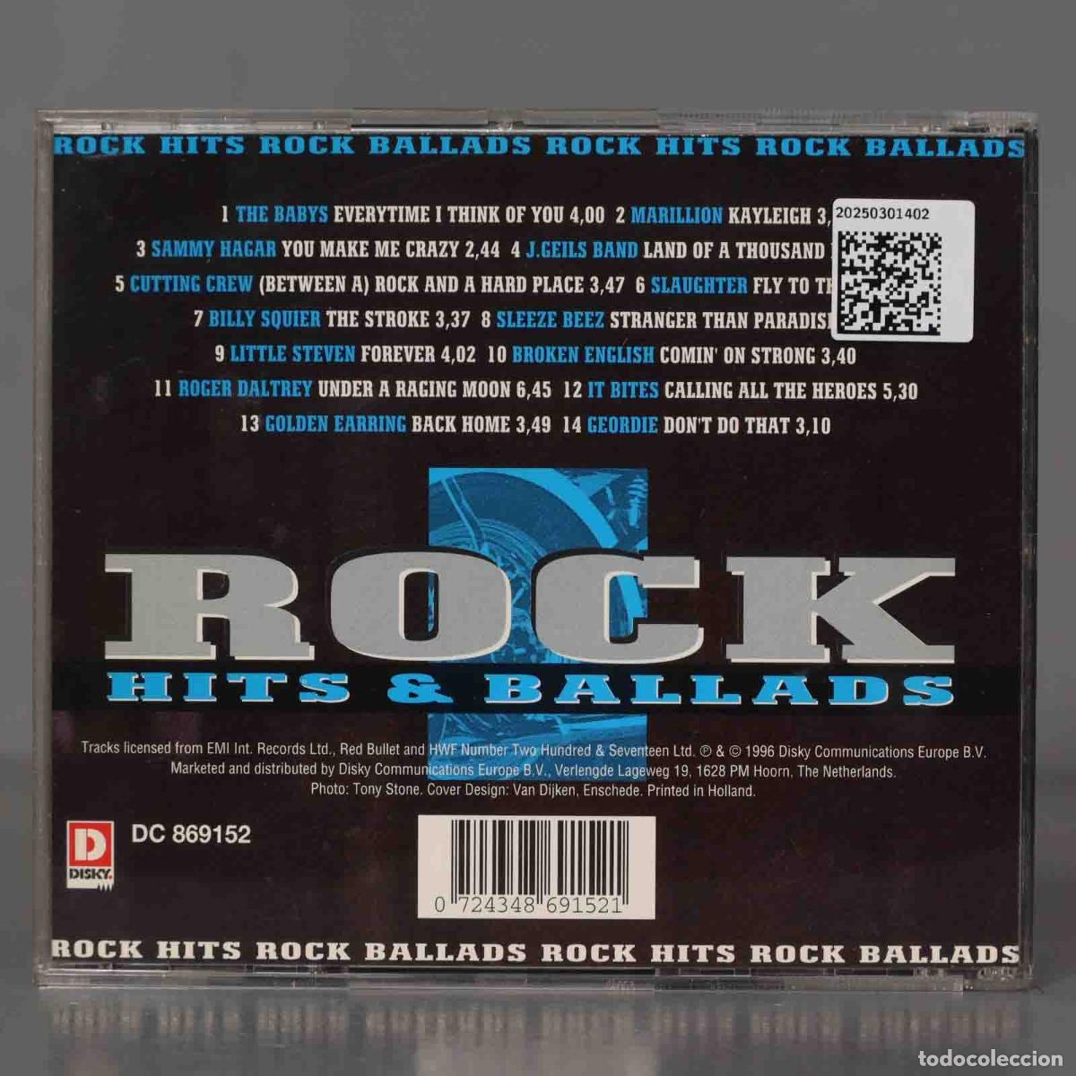 CDs de m&uacute;sica: CD. Rock Hits and Ballads - Foto 2