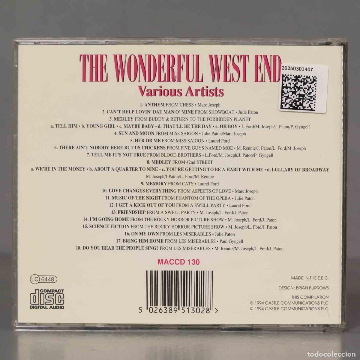 CDs de m&uacute;sica: CD. Various &ndash; The Wonderful West End - Foto 2