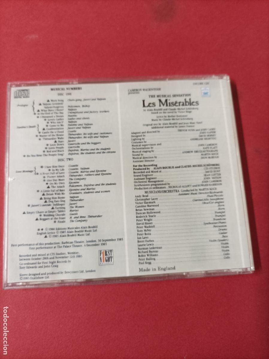 CDs de m&uacute;sica: COMPACT DISC LES MISERABLES - Foto 4