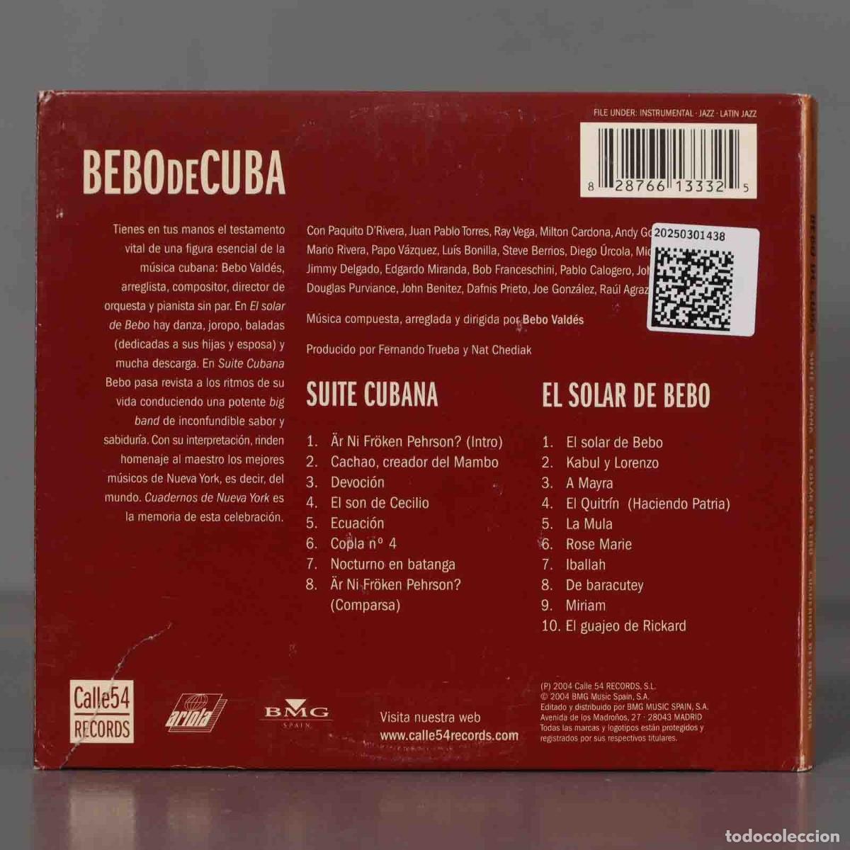 CDs de m&uacute;sica: CD. Bebo De Cuba &ndash; Bebo De Cuba - Foto 2