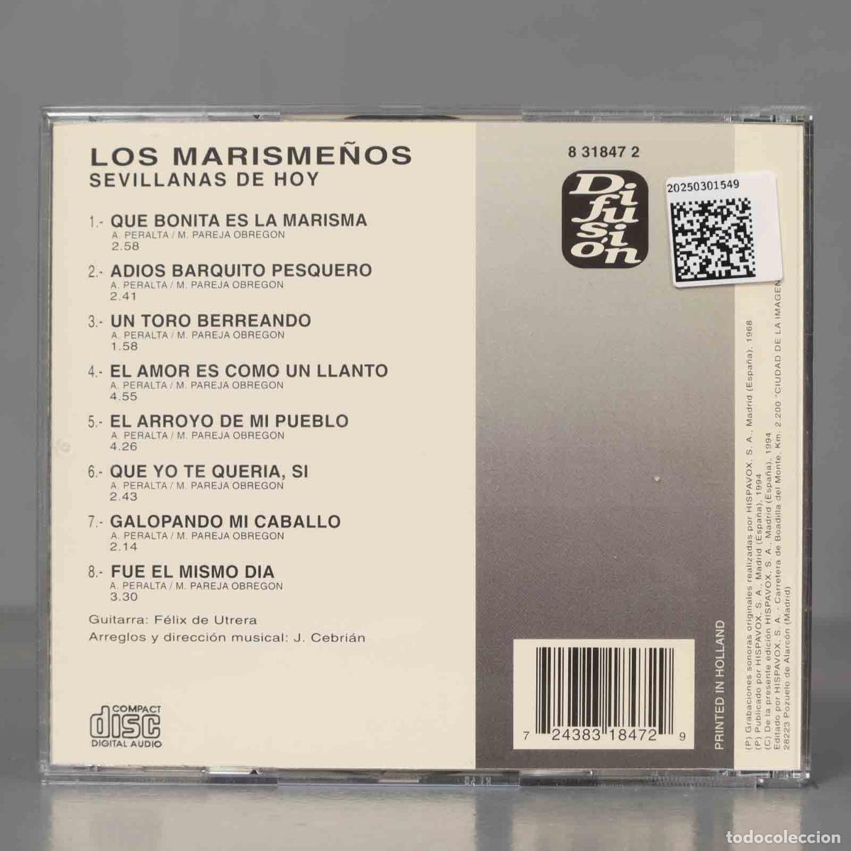 CDs de m&uacute;sica: CD. LOS MARISME&Ntilde;OS SEVILLANAS DE HOY - Foto 2