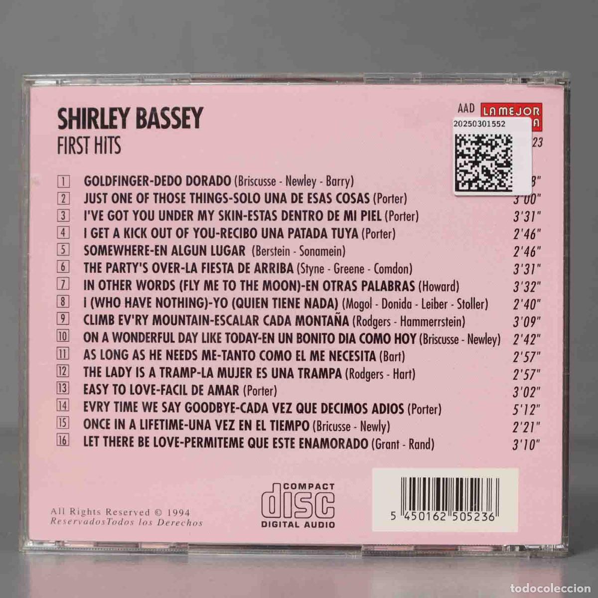 CDs de m&uacute;sica: CD. Shirley Bassey &ndash; First Hits - Foto 2