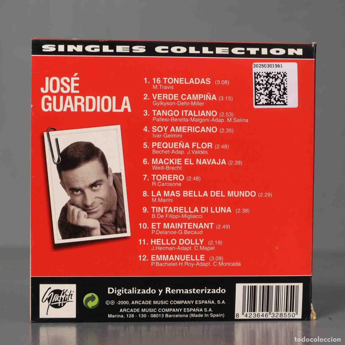 CDs de m&uacute;sica: CD. Jose Guardiola &ndash; Singles Collection - Foto 2