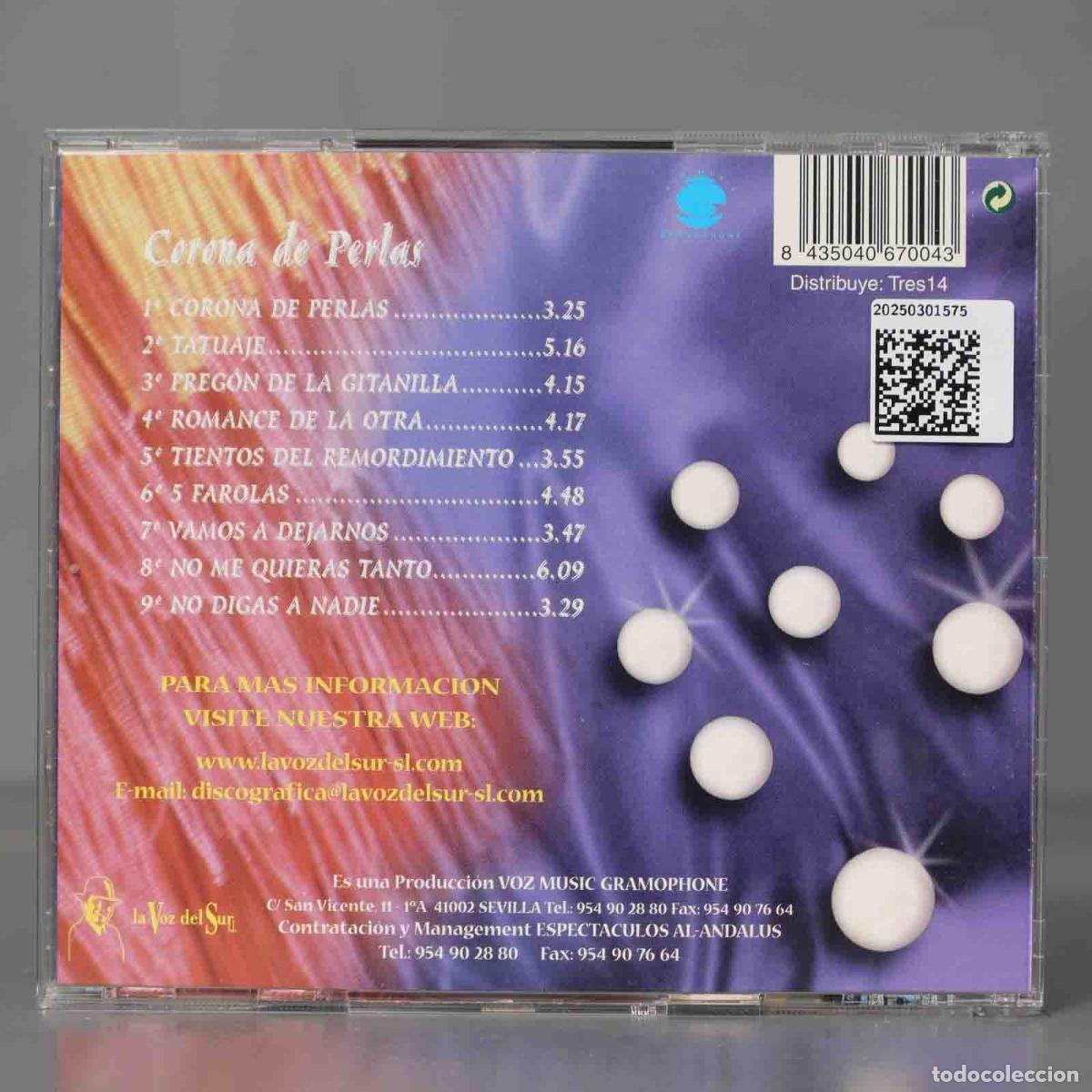 CDs de m&uacute;sica: CD. CORONA DE PERLAS. PASION VEGA - Foto 2