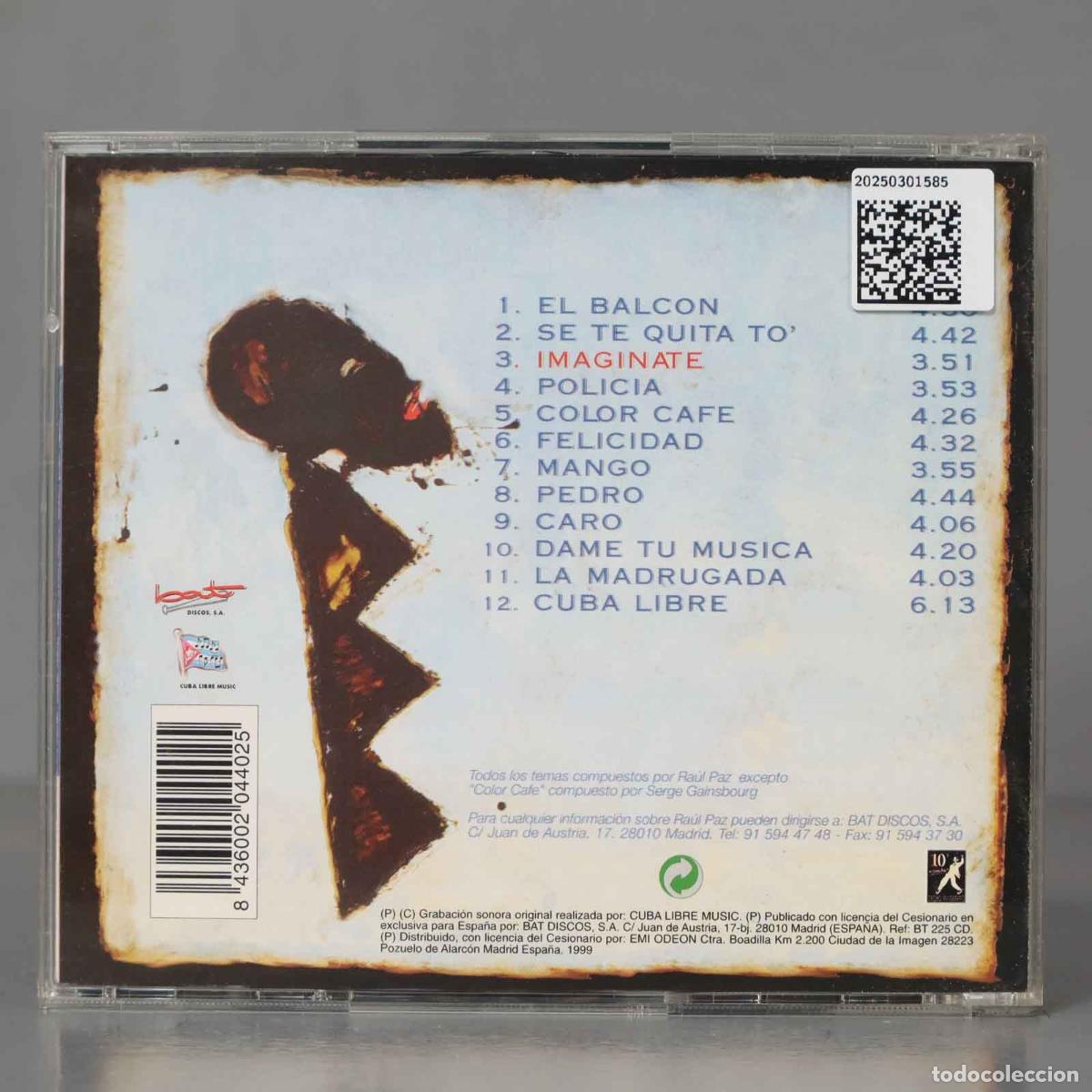CDs de m&uacute;sica: CD. Raul Paz &ndash; Imaginate - Foto 2