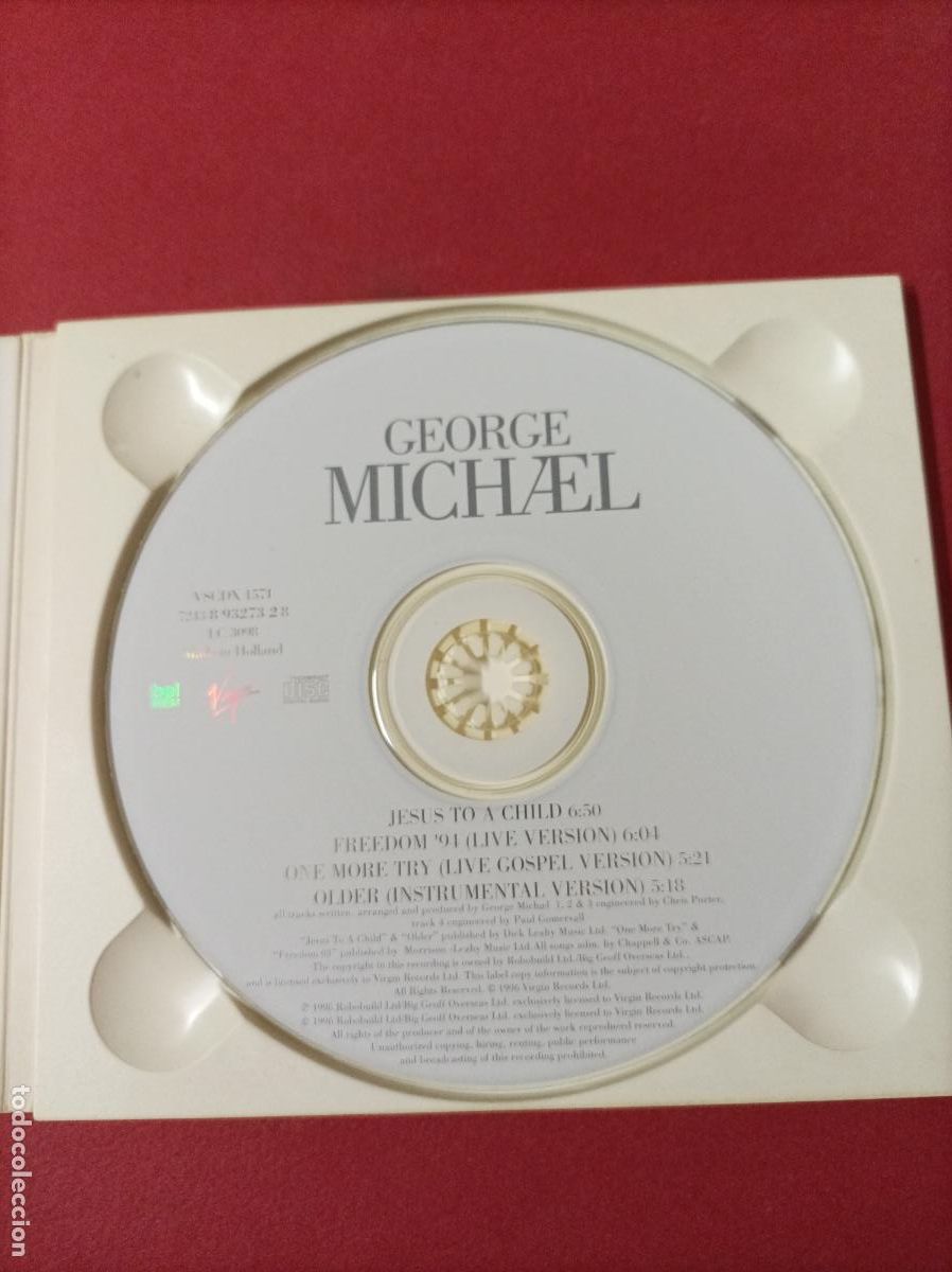 CDs de m&uacute;sica: COMPACT DISC GEORGE MICHAEL JESUS TO A CHILD - Foto 2