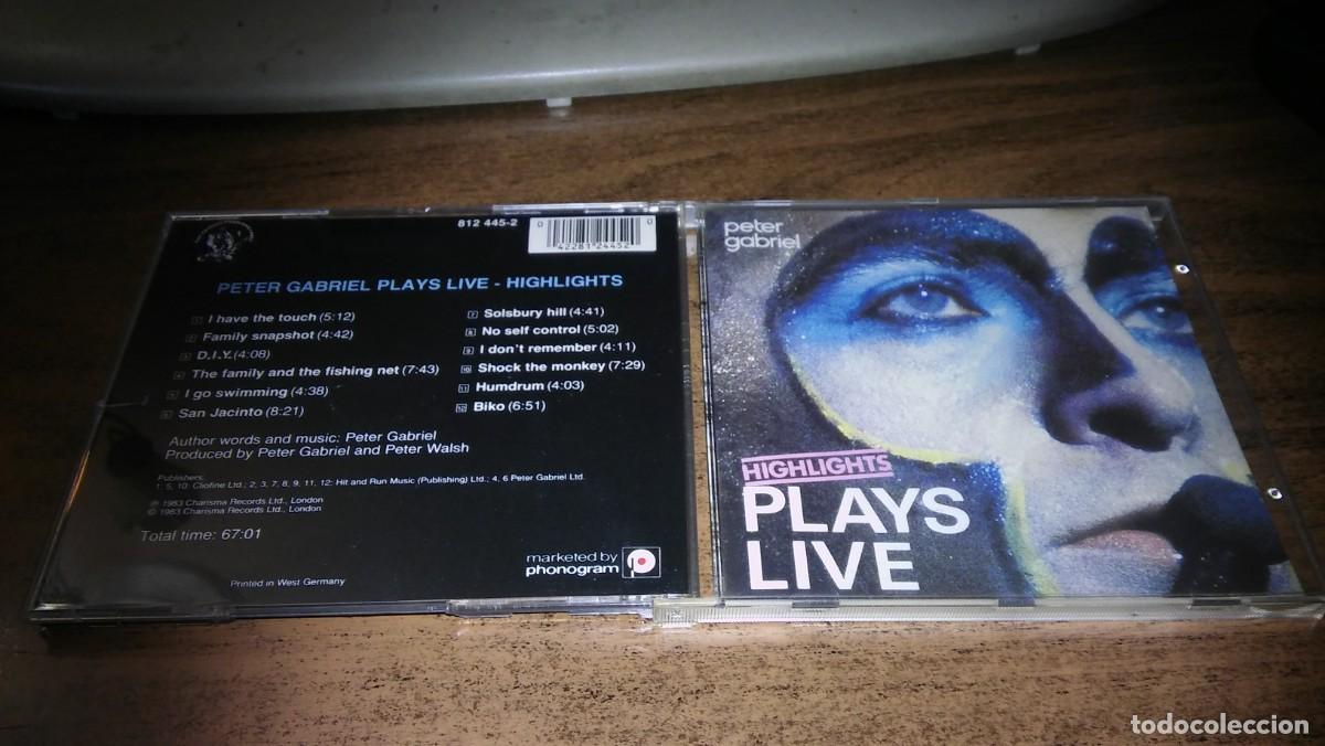 CDs de m&uacute;sica: PETER GABRIEL - PLAYS LIVE. HIGHLIGHTS (1983) - Foto 1