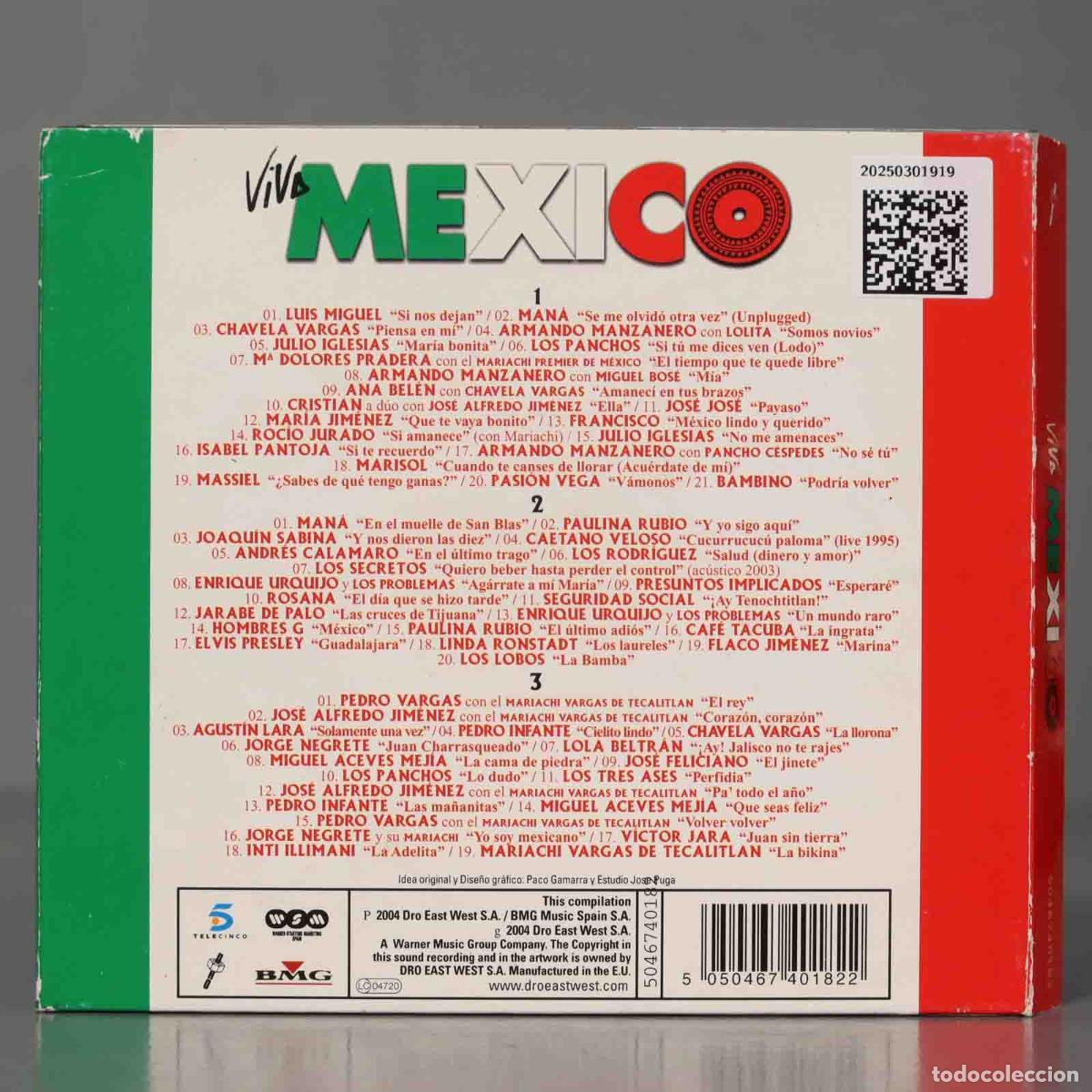 CDs de m&uacute;sica: CD. Various &ndash; A Tu Lado Presenta Viva Mexico - Foto 2