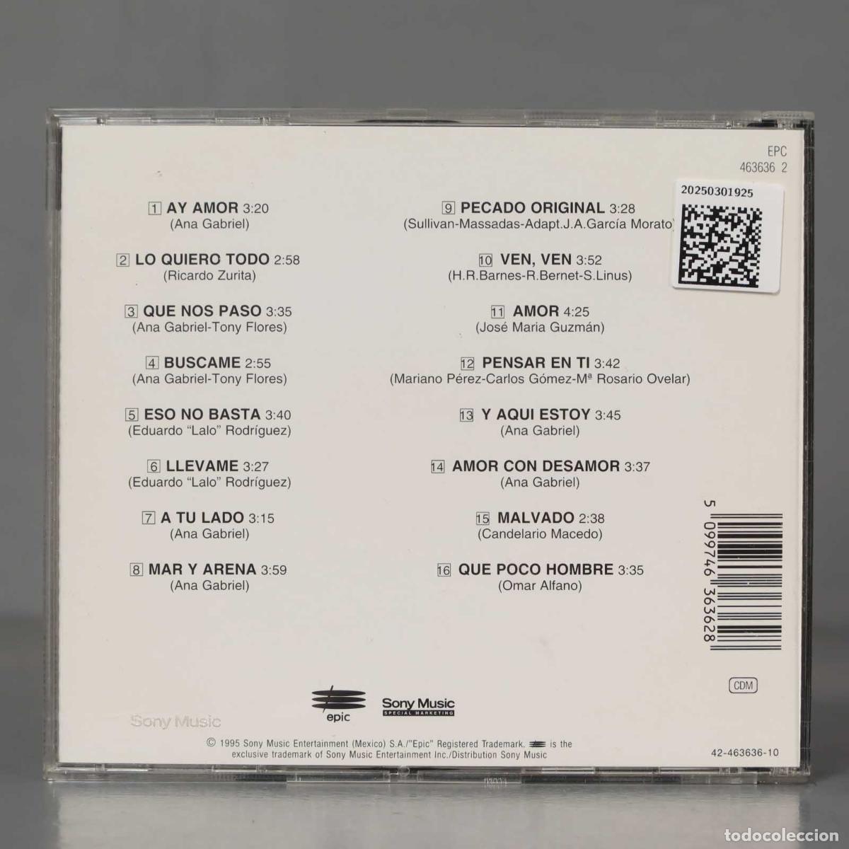 CDs de m&uacute;sica: CD. Ana Gabriel &ndash; Ana Gabriel - Foto 2