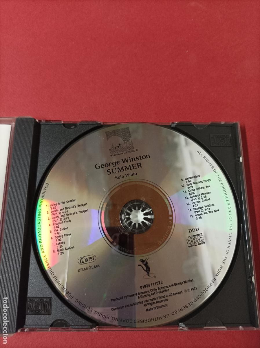CDs de m&uacute;sica: COMPACT DISC GEORGE WINSTON SUMMER - Foto 2