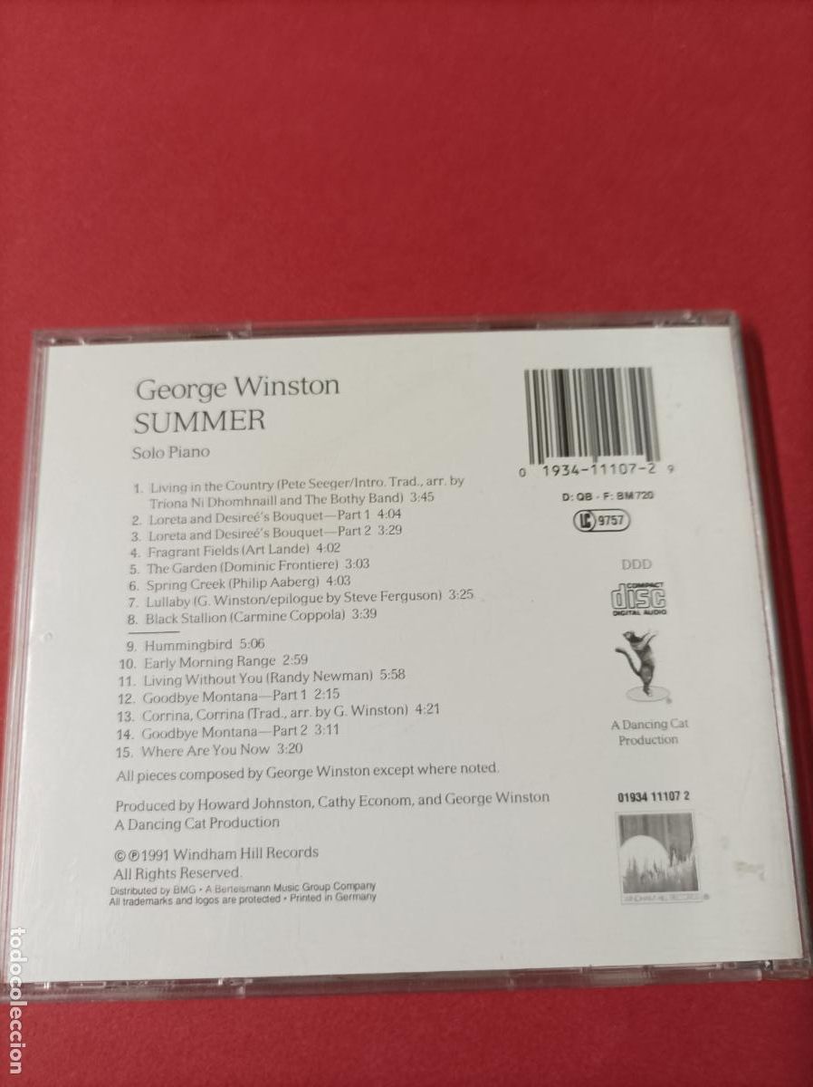 CDs de m&uacute;sica: COMPACT DISC GEORGE WINSTON SUMMER - Foto 4