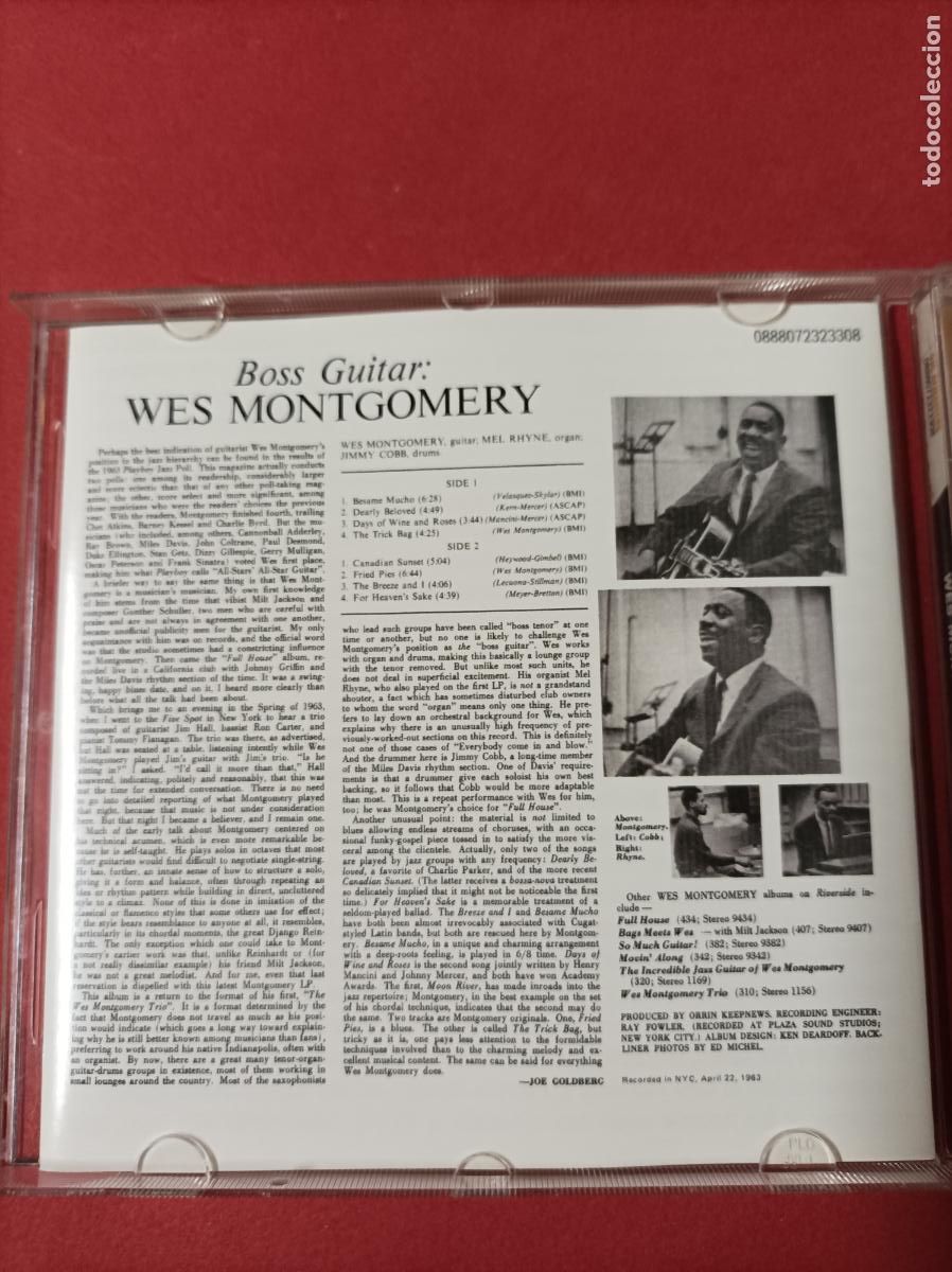 CDs de m&uacute;sica: COMPACT DISC BOSS GUITAR WES MONTGOMERY - Foto 3