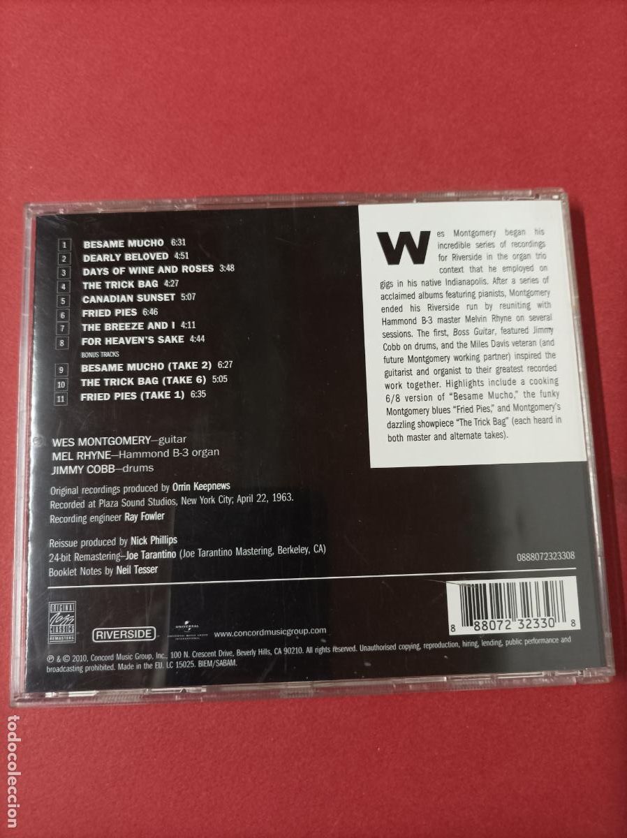 CDs de m&uacute;sica: COMPACT DISC BOSS GUITAR WES MONTGOMERY - Foto 4