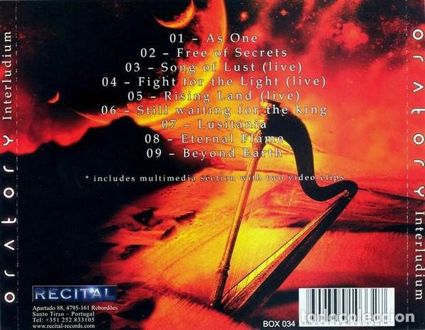 CDs de m&uacute;sica: Oratory &ndash; Interludium - CD - Foto 2