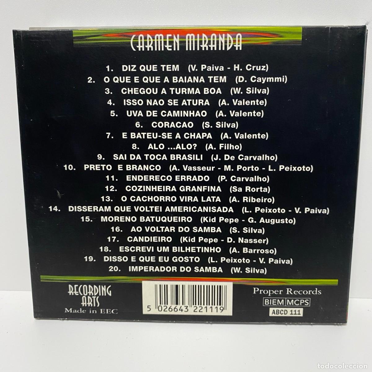 CDs de m&uacute;sica: Carmen Miranda - Samba (CD) - Foto 2