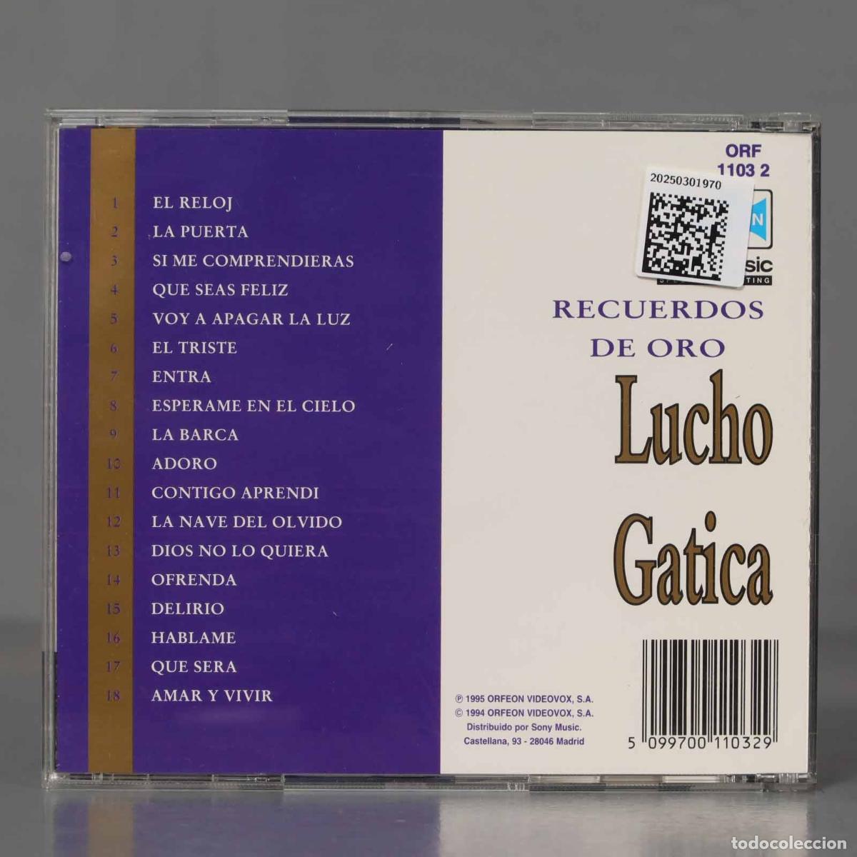 CDs de m&uacute;sica: CD. RECUERDOS DE ORO LUCHO GATICA - Foto 2