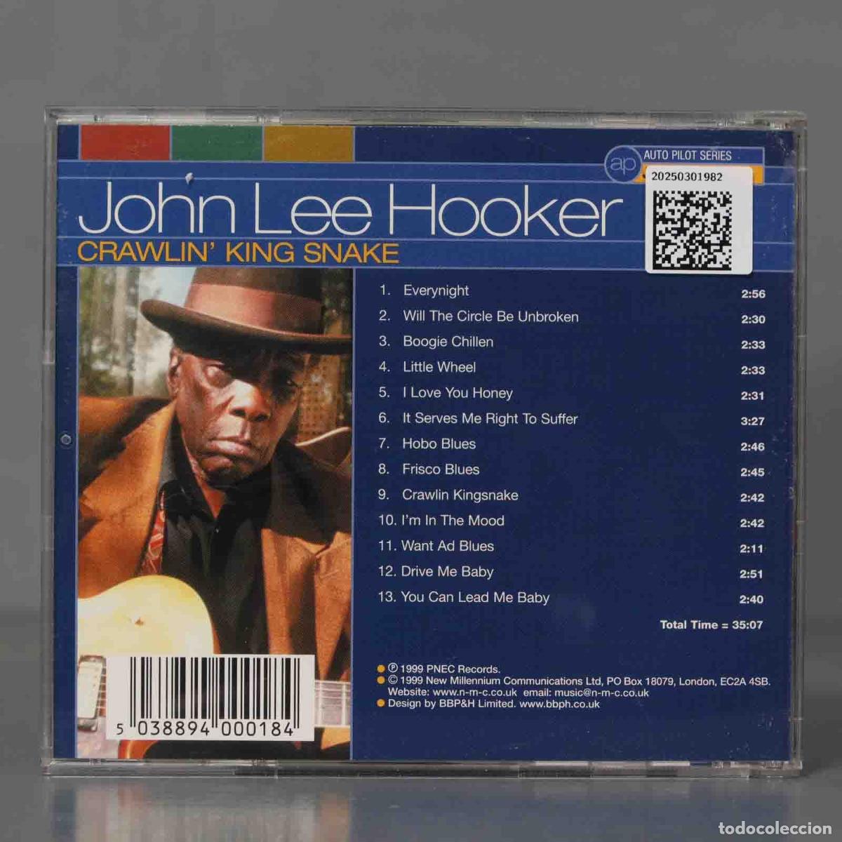 CDs de m&uacute;sica: CD. JOHN LEE HOOKER - Crawlin&rsquo; King Snake - Foto 2