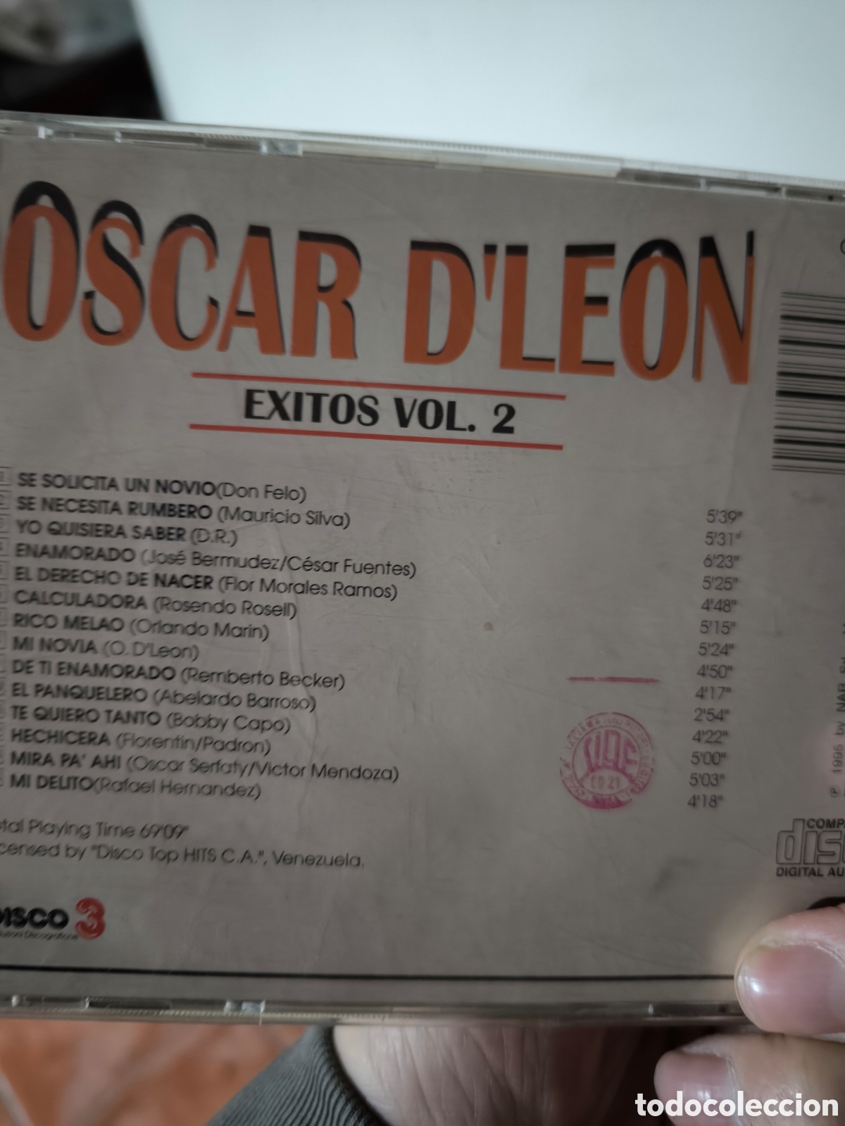 CDs de m&uacute;sica: Cd &Oacute;scar d Leon grandes &eacute;xitos vol. 2 - Foto 2