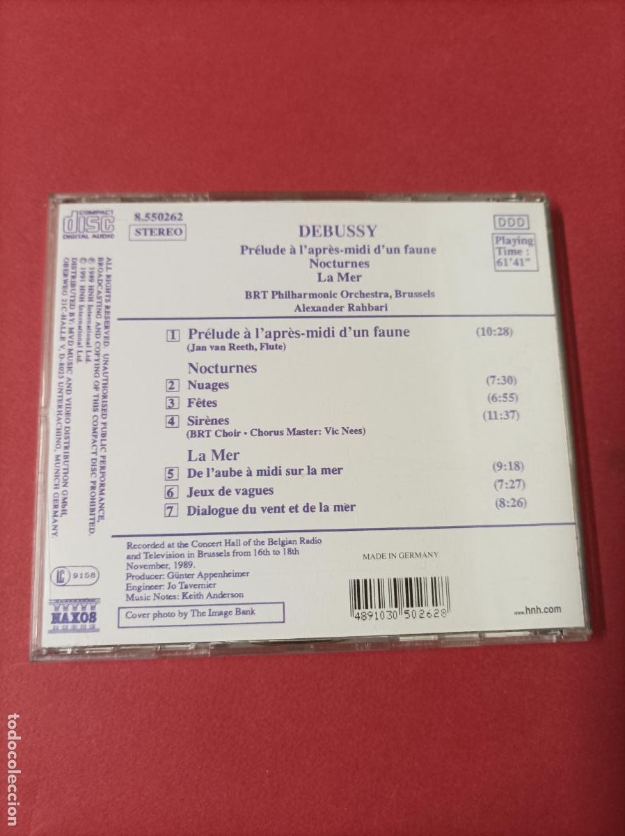 CDs de m&uacute;sica: COMPACT DISC CD DEBUSSY LA MER NOCTURNES - Foto 4