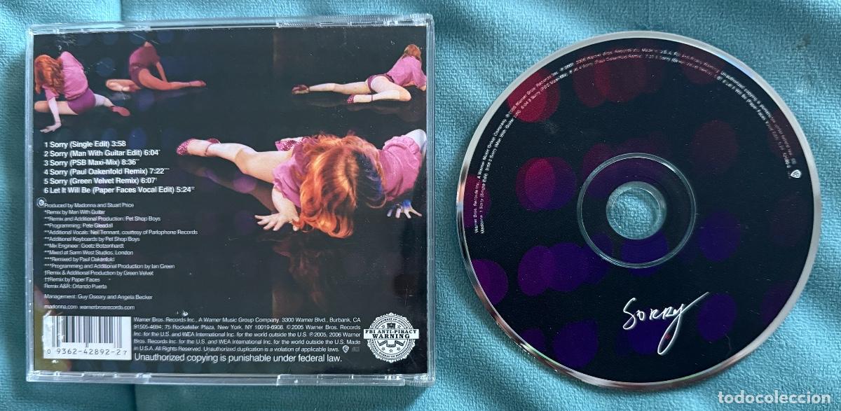 CDs de m&uacute;sica: Madonna - Sorry *6 - 42892-2 - Cd Single - U.S.A. - Foto 2
