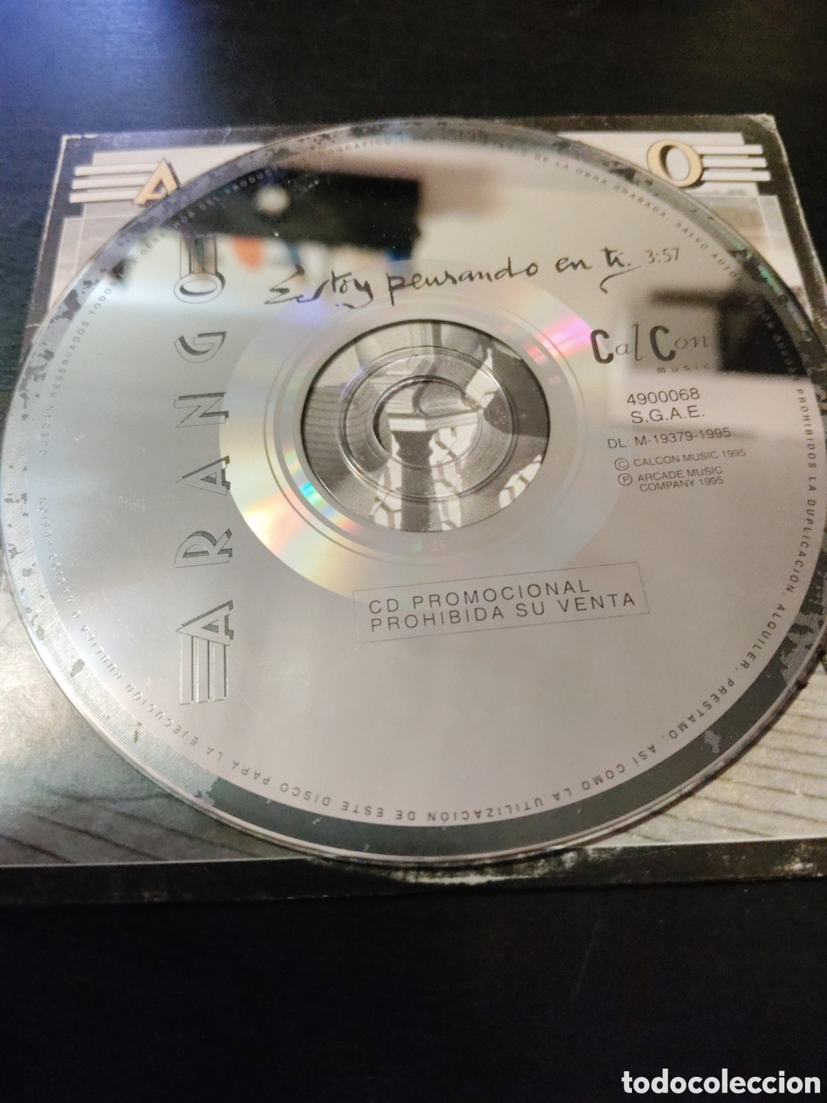 CDs de m&uacute;sica: Arango&nbsp;&ndash;&nbsp;Estoy Pensando En Ti. Cd single 1995 Europa - Foto 3