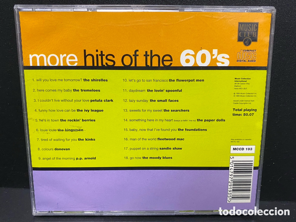 CDs de m&uacute;sica: Various - More Hits Of The 60s (CD) - Foto 2