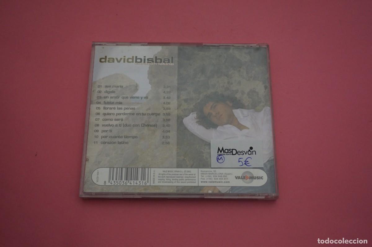 CDs de m&uacute;sica: CD - DAVID BISBAL - CORAZON LATINO - EL DISCO EST&Aacute; COMO NUEVO - Foto 3