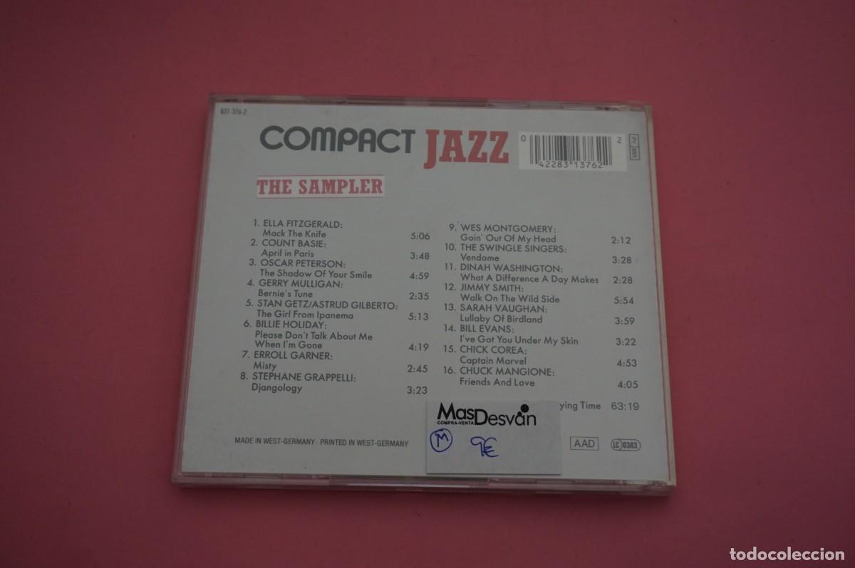 CDs de m&uacute;sica: CD - COMPACT JAZZ - THE SAMPLER - EL DISCO EST&Aacute; COMO NUEVO - Foto 3