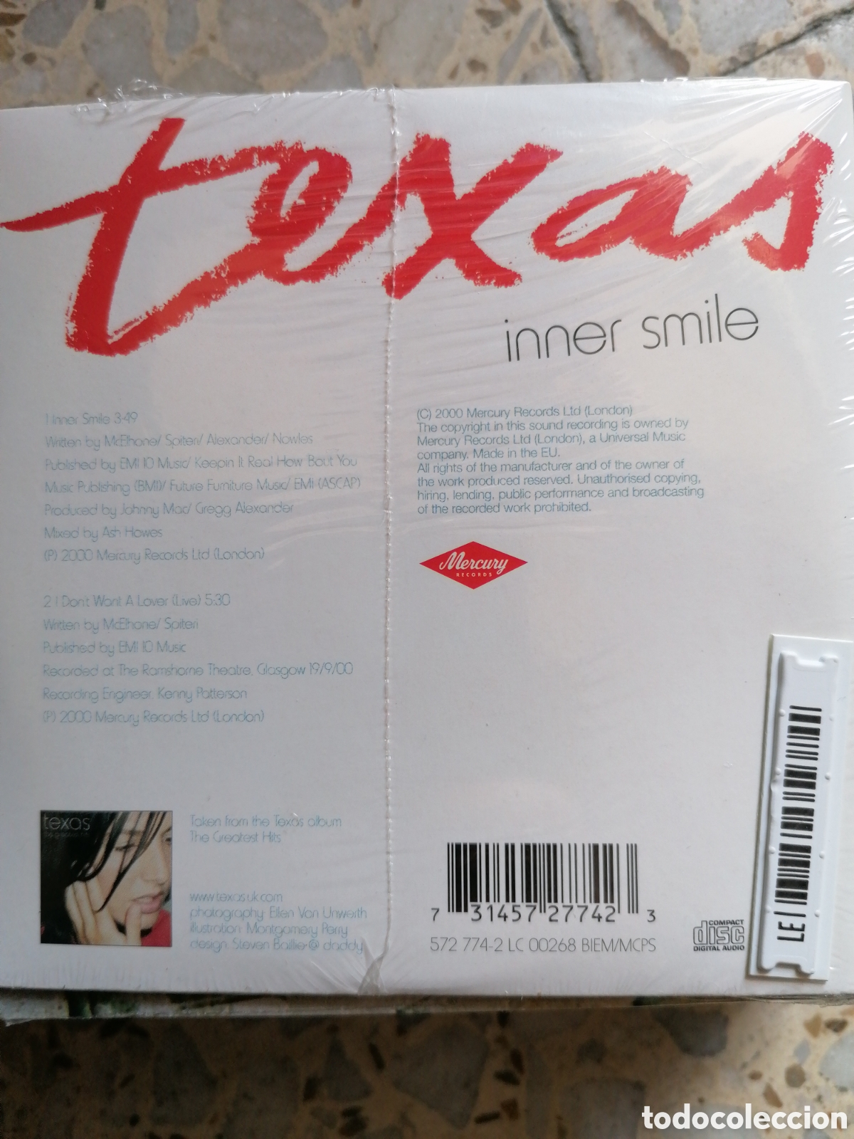 CDs de m&uacute;sica: CD SINGLE TEXAS INNER SMILE NUEVO PRECINTADO - Foto 2